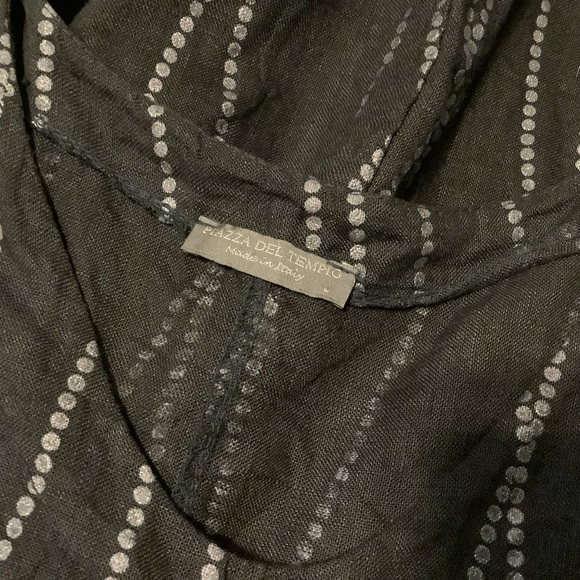 Piazza Del Tempio Navy Linen Maxi dress L - Picture 3 of 9